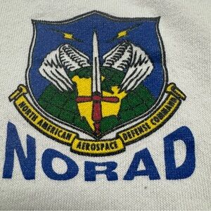 Vintage Hanes NORAD North American Aerospace Defense Command Sweatshirt DAMAGED